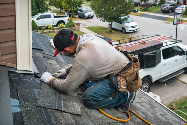 Professional Roofing technician working in Roseville, OH